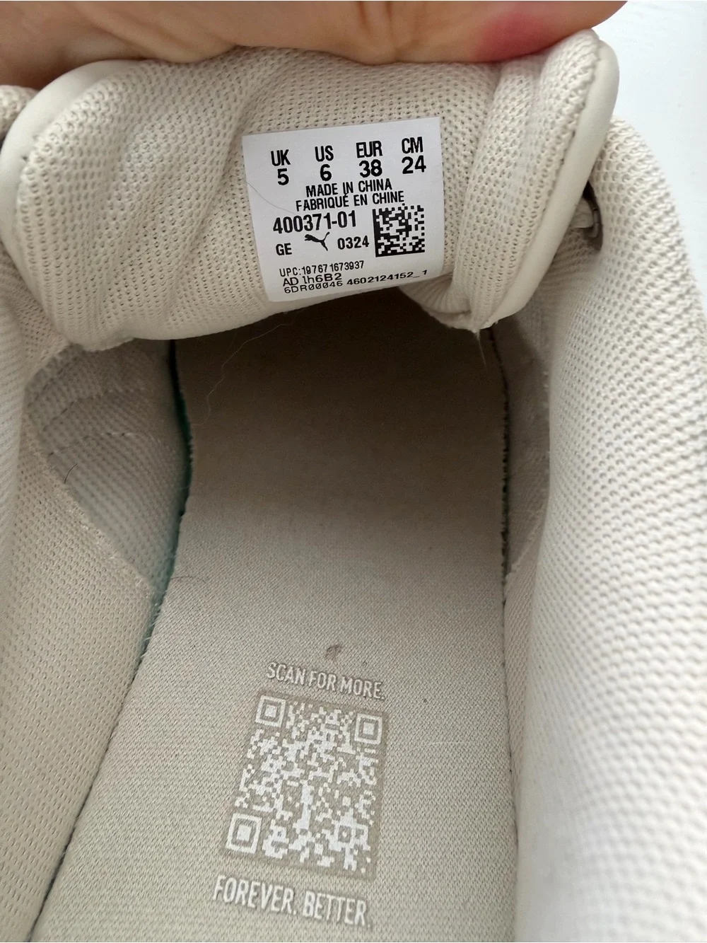 Puma Cream Suede Platform Sneakers with Brown Sole